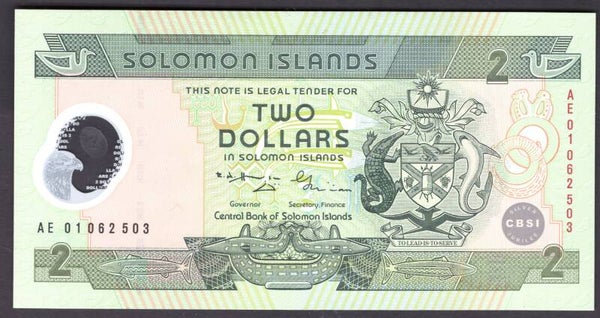 Solomon Islands. $2 AE 01 062 503. UNC.   DY18185