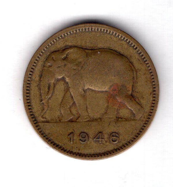 Belgian Congo. 2 Francs 1946.   dy18220