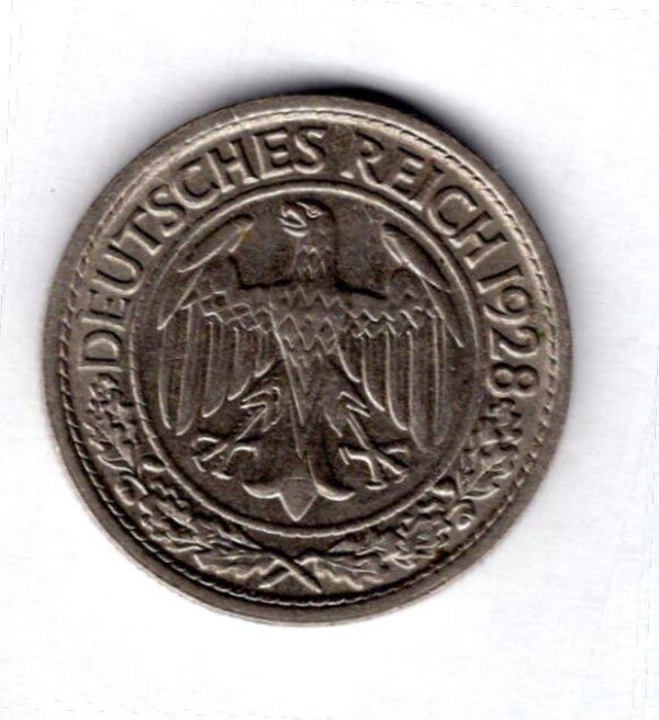 Germany. 50 Pfennig 1928F.    DY18223
