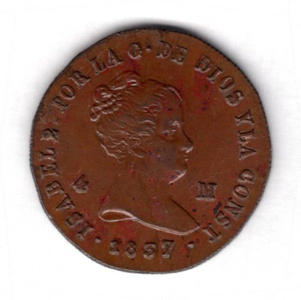 Spain, 4 Maravedis 1837J.                  DY18284