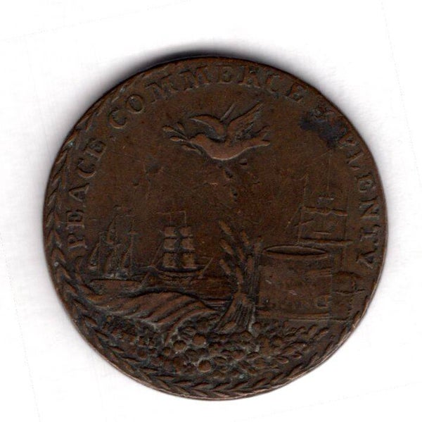 Preliminaries of peace between Britain & France token 1801.    DY18289