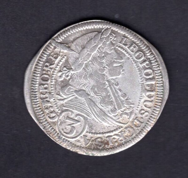 Austria, Leopold I. 3 Kreuzer, 1695.                              DY18298