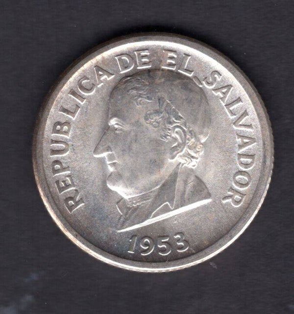El Salvador. 25 Centavos 1953.                              DY18336