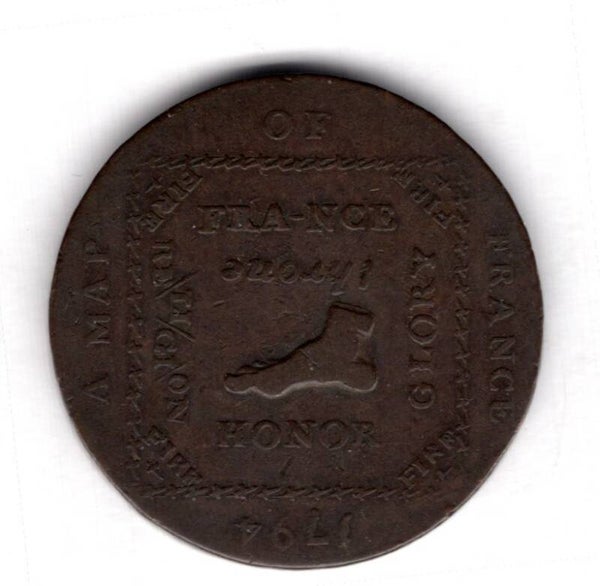 Middlesex Halfpenny,  France 1794.                            DY18380