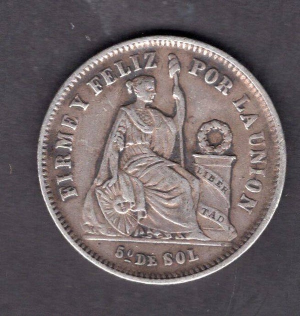 Peru, 1/5th Sol 1866.                 DY18384