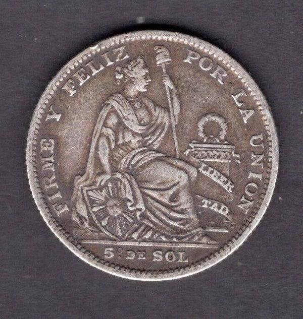 Peru, 1/5th Sol 1888.                 DY18385