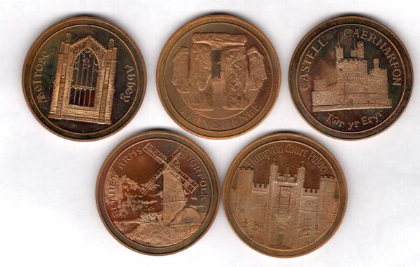 European Architectural Heritage Year 1975, 5 medallions dy18411