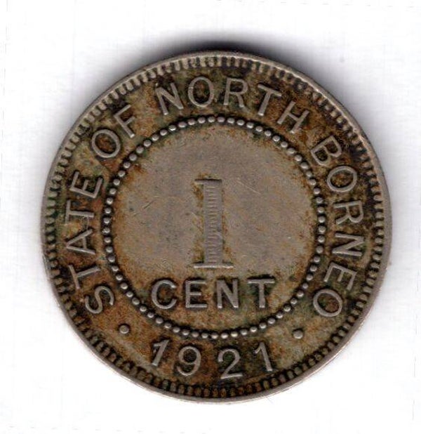 North Borneo, 1 Cent, 1921H.                                            DY18432