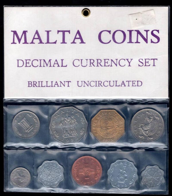 Malta. Decimal Currency Set. BU.   DY18448