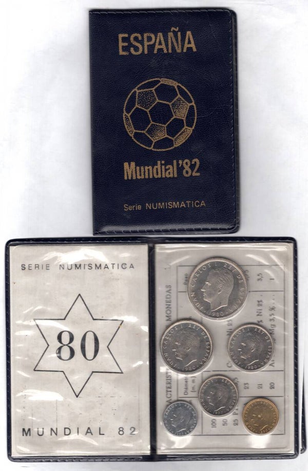 Spain, Espana '82 football, 6 coin set.