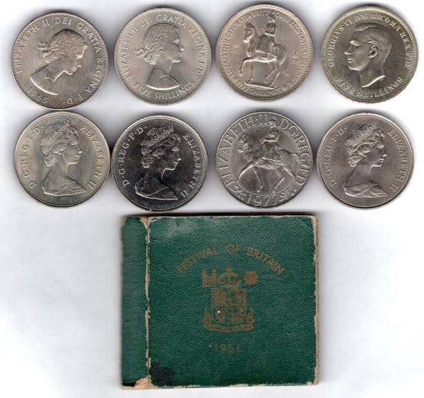 Great Britain. 8 Crowns 1951-1981.             DY18460