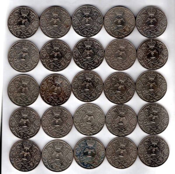 Great Britain. Silver Jubilee Crowns, 1977, x 25. Post Free.          DY18478