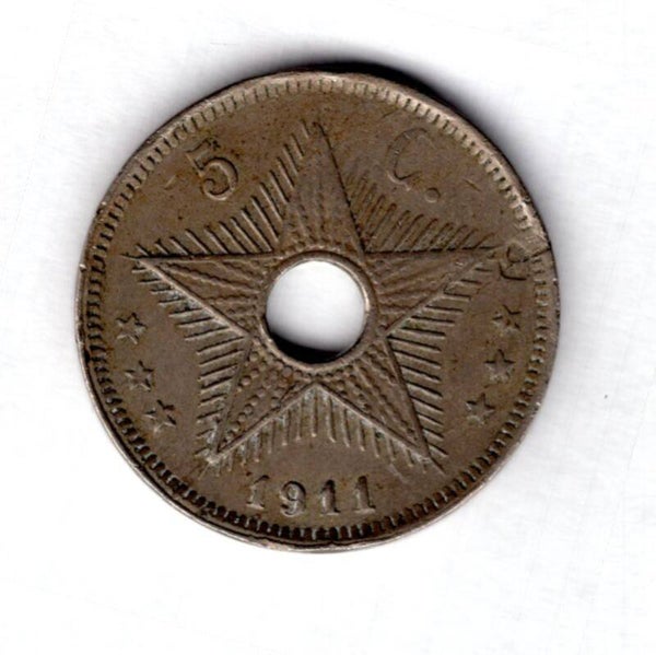Belgian Congo. 5 Centimes 1911.   DY18533