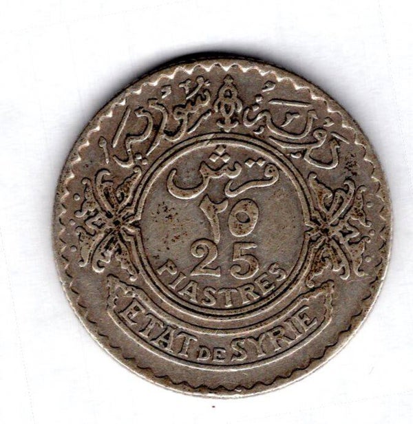 Syria. 25 Piastres 1933.   DY18567