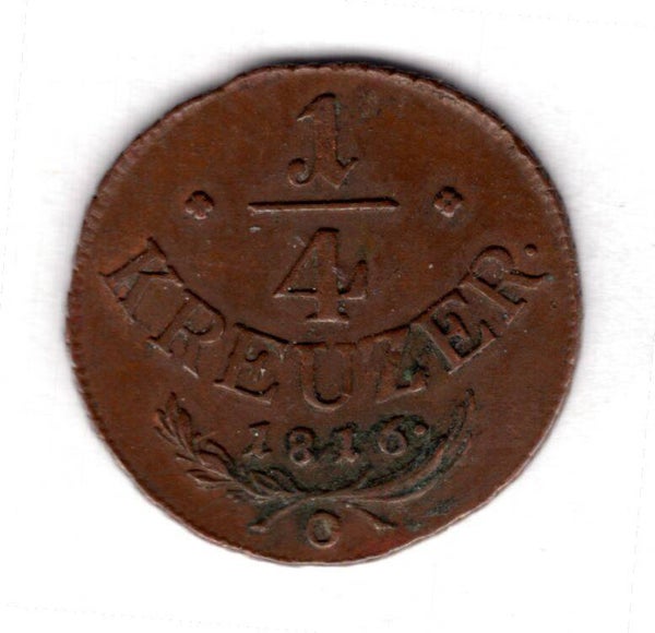 Austria. 1/4 Kreuzer 1816O.     DY18582