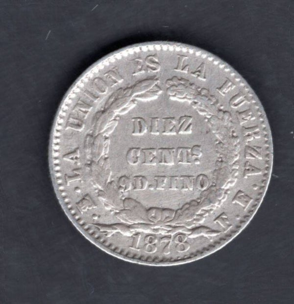Bolivia, 10 Centavos, 1878.                         DY18603