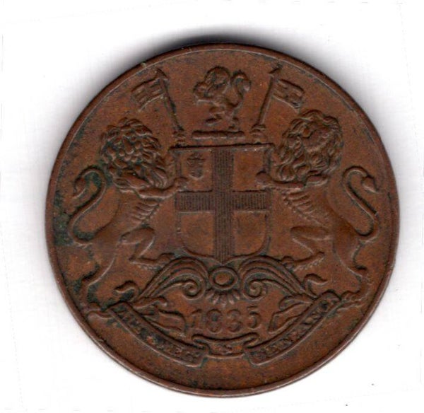 East India Company. 1/4 Anna 1835.    DY18638