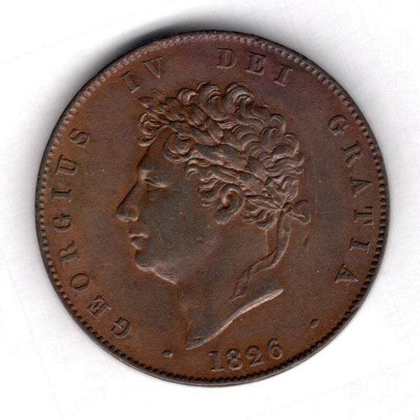 Great Britain, George IV, Halfpenny 1826.            DY18662