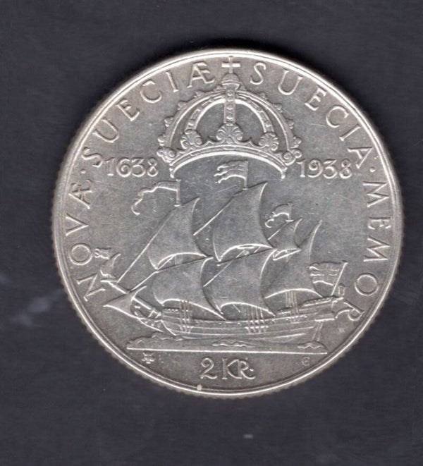 Sweden. 2 Kroner 1938.    DY18671