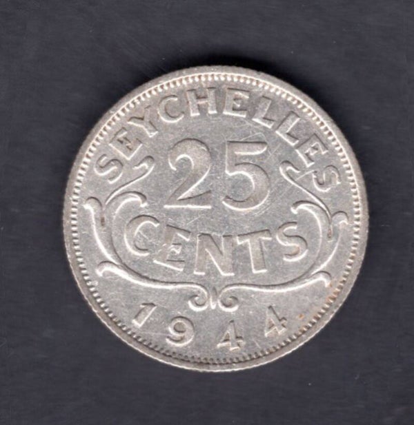 Seychelles.  25 Cents 1944.                                        DY18694