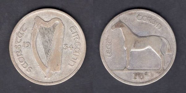 Ireland. Half Crown 1934.  dy18714