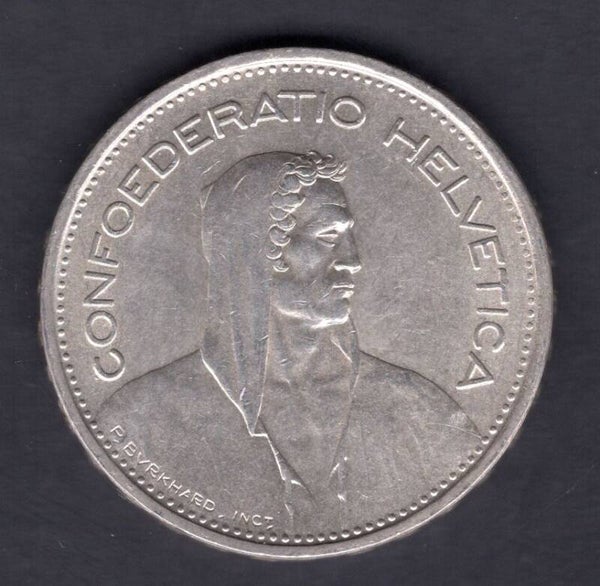 Switzerland, 5 Francs 1939B.                            DY18723