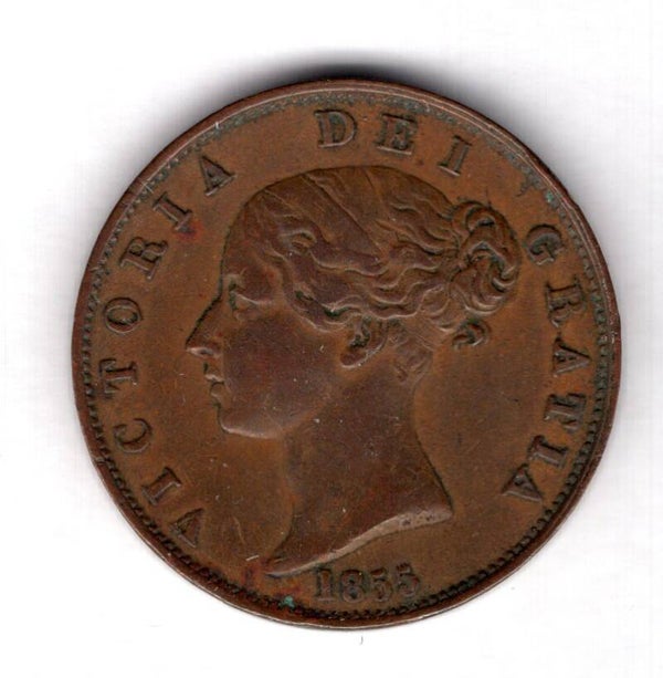 Victoria. Halfpenny 1855        dy18787
