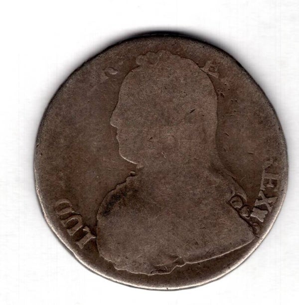 France. 1/2 Ecu 1729M.    DY18818