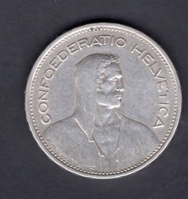 Switzerland. 5 Francs 1932B.   DY18835