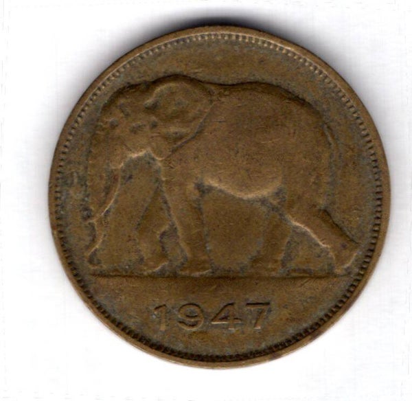 Belgian Congo. 5 Francs. 1947.   DY18859