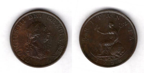 George III. Halfpenny 1799      dy18863