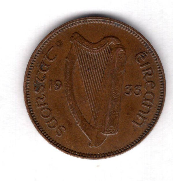 Ireland. Halfpenny 1933.   DY18896