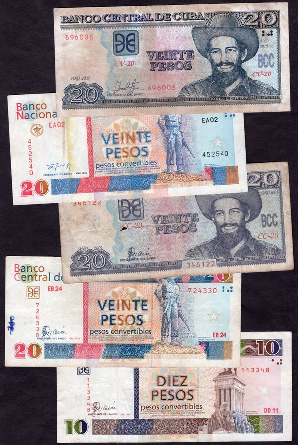 Cuba. 40 Banknotes, mixed grades.   dy18911