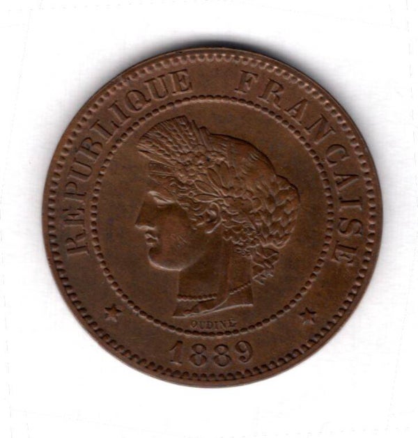 France. 5 Centimes 1889A.   DY18934