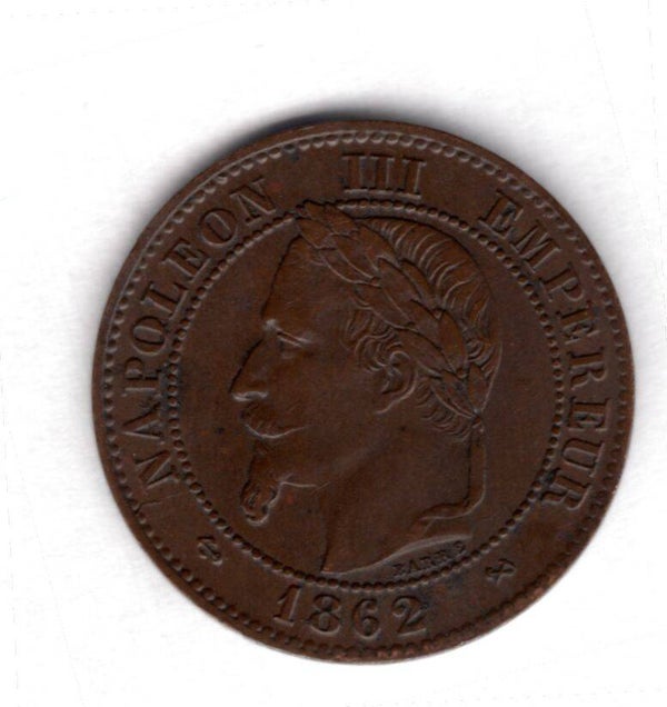 France. 2 Centimes 1862K.   DY18996