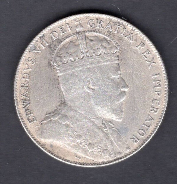 Newfoundland. 50 Cents 1908. Heavy cleaning.   DY19000