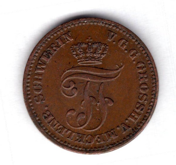 Mecklenburg-Schwerin. 2 Pfennig 1872B.   DY19015