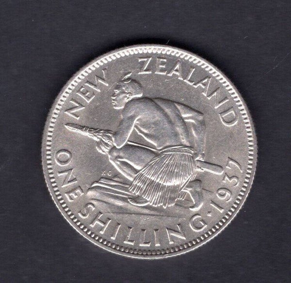 New Zealand. Shilling 1937 GEF.   DY19134