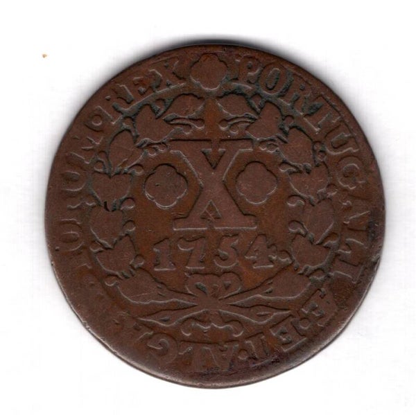 Portugal, 10 Reis, 1754.                  DY19212