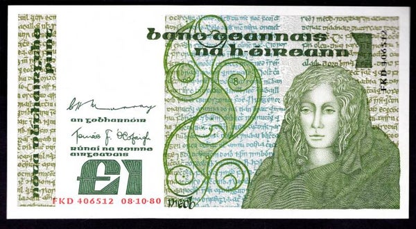 Ireland. Punt 08-10-(19)80 FKD 406512.  AU+.   DY19250
