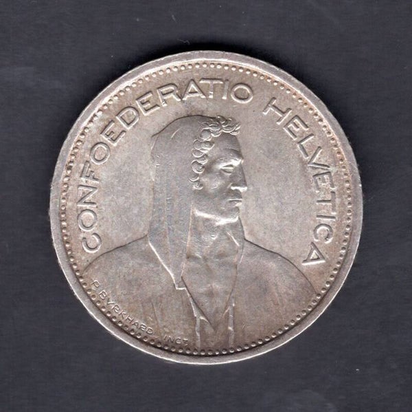 Switzerland. 5 Francs 1954B.   DY19261