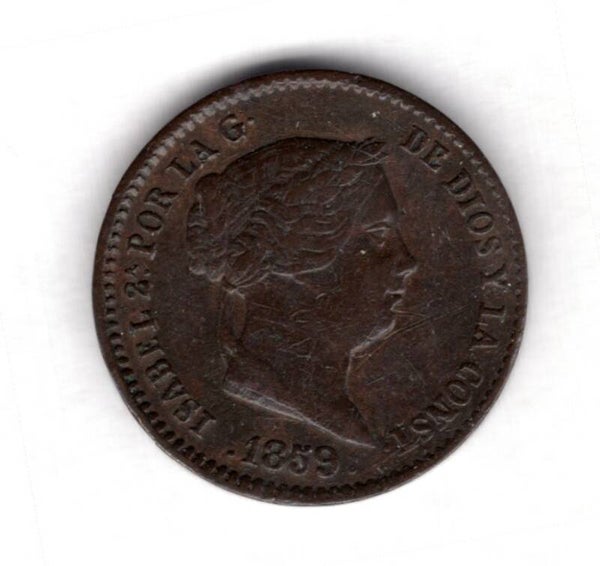 Spain. 10 Centimos 1859.   DY19273