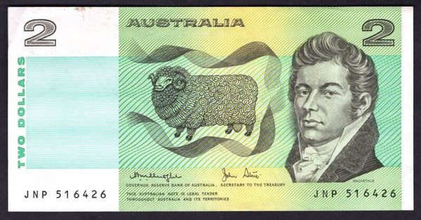 Australia. 2 Dollars (1979) JNP 516426. Crisp NVF.  DY19322