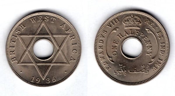 British West Africa, Edward VIII x 1/2d 1936.   DY19373