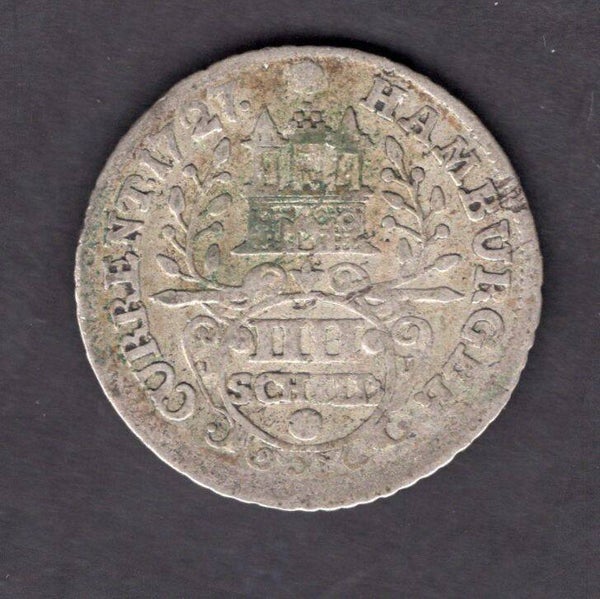 Hamburg. 4 Schilling 1727.                         DY19374