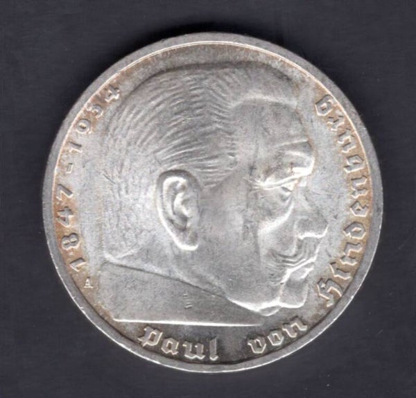 Germany, 5 Reichsmark, 1936A.  AU.                      DY19377