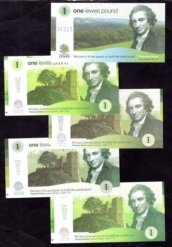 Lewes 5 x £1, different varieties.    DY19381