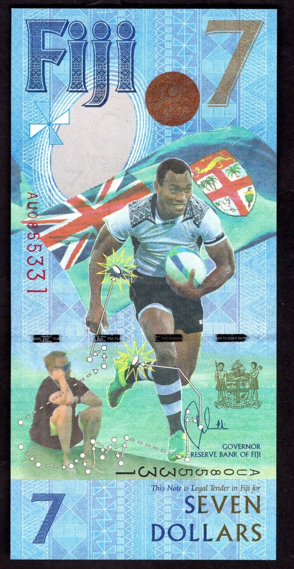Fiji. 7 Dollars (2017). AU0855331. UNC.   DY19431