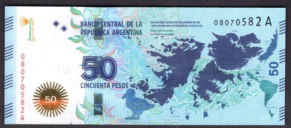 Argentina. 50 Pesos (2015) (WPM 362a). 08070582A. UNC.   DY19439