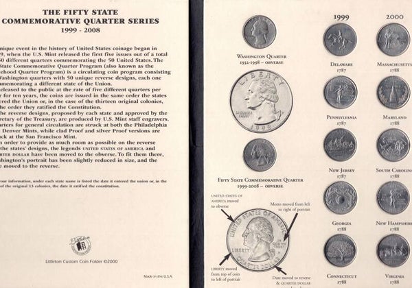 USA. 50 x States Quarters in hardback holder.    DY19469